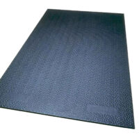 Rubbermat regen schrapen op de wasplaats