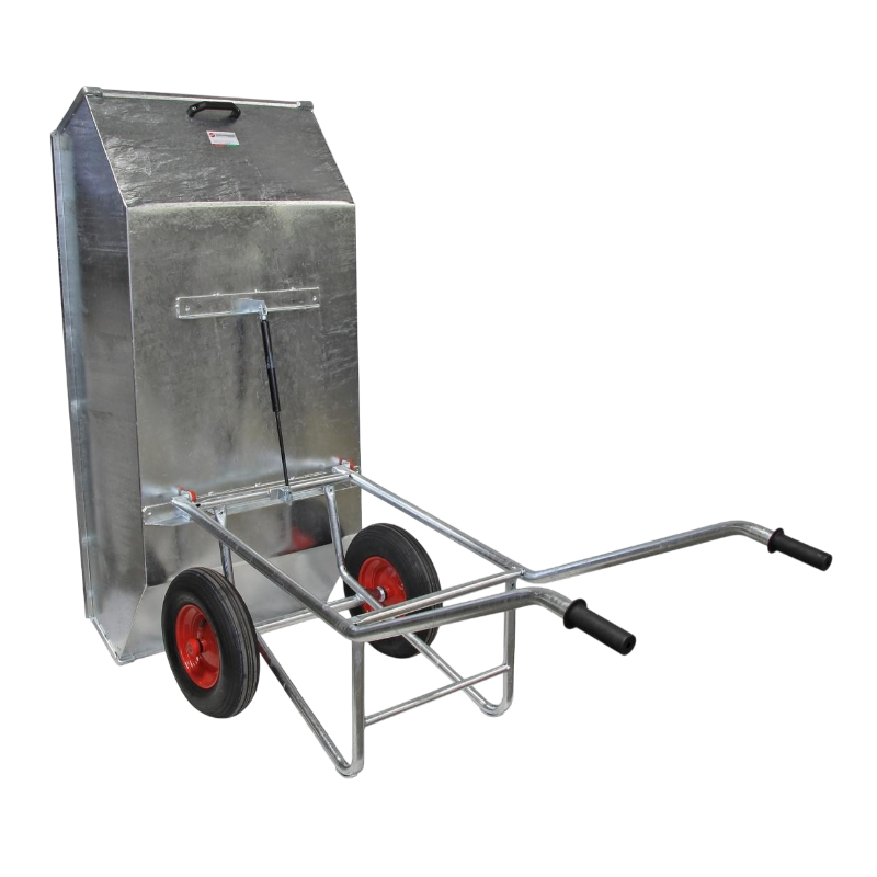 Mestwagen kiepbaar 450 ltr. gegalvaniseerd