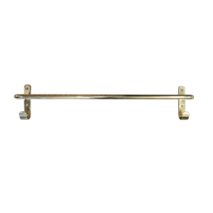 Dekenbeugel L met 2 haken, messing