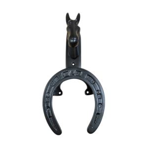Hoofdstelhouder met 3D paardenhoofd, zwart mat