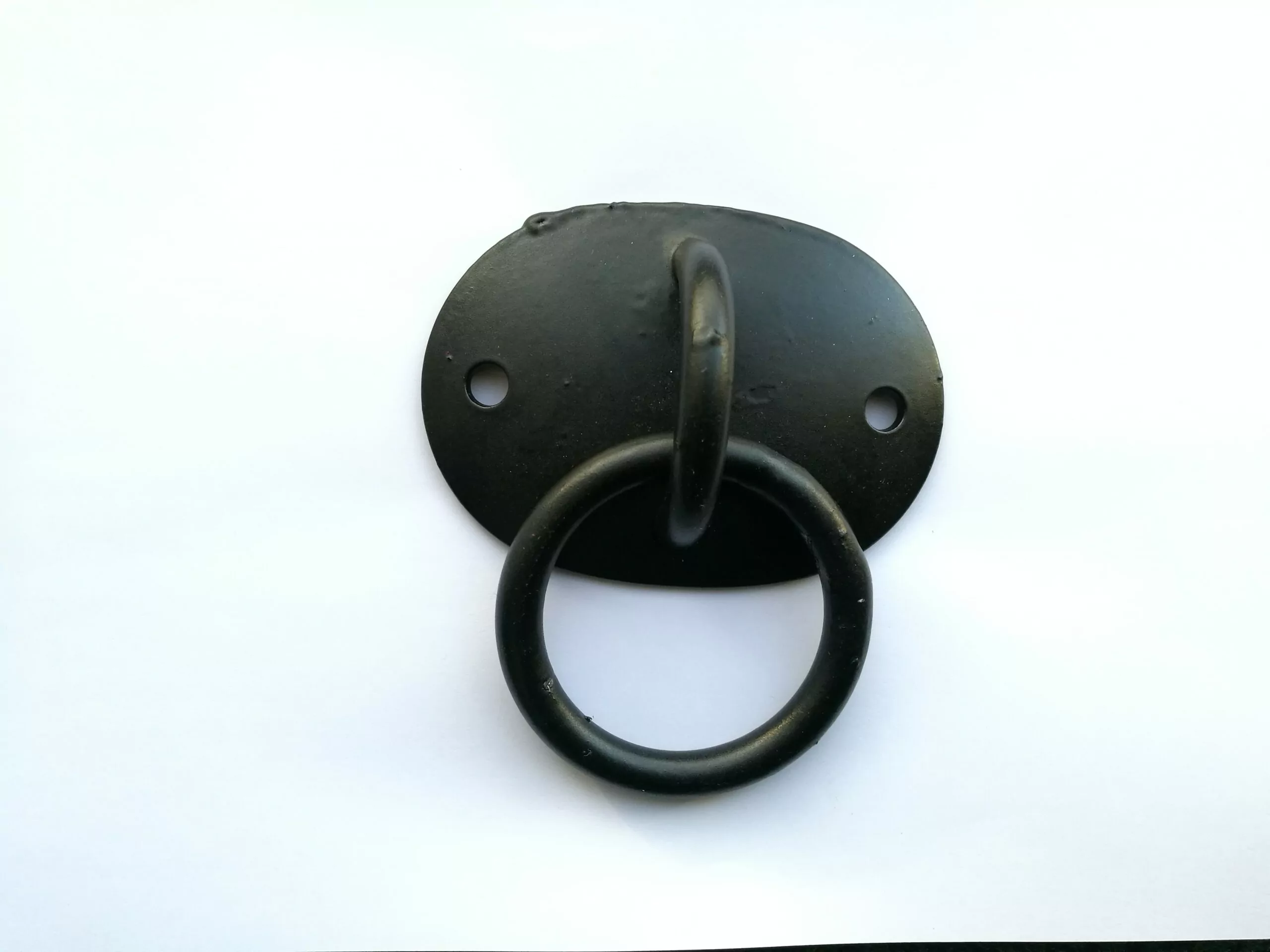 Aanbindring met ovale achterplaat; gecoat