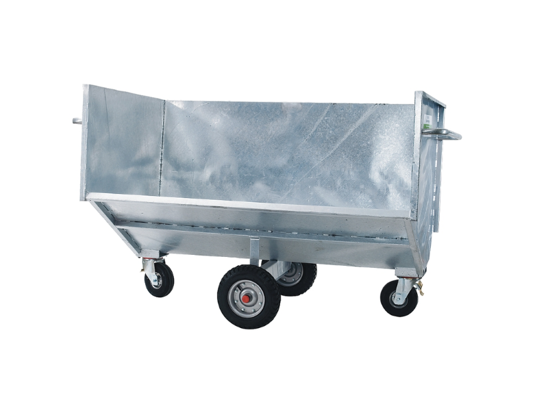 Mestcontainer voor trekker met voorlader