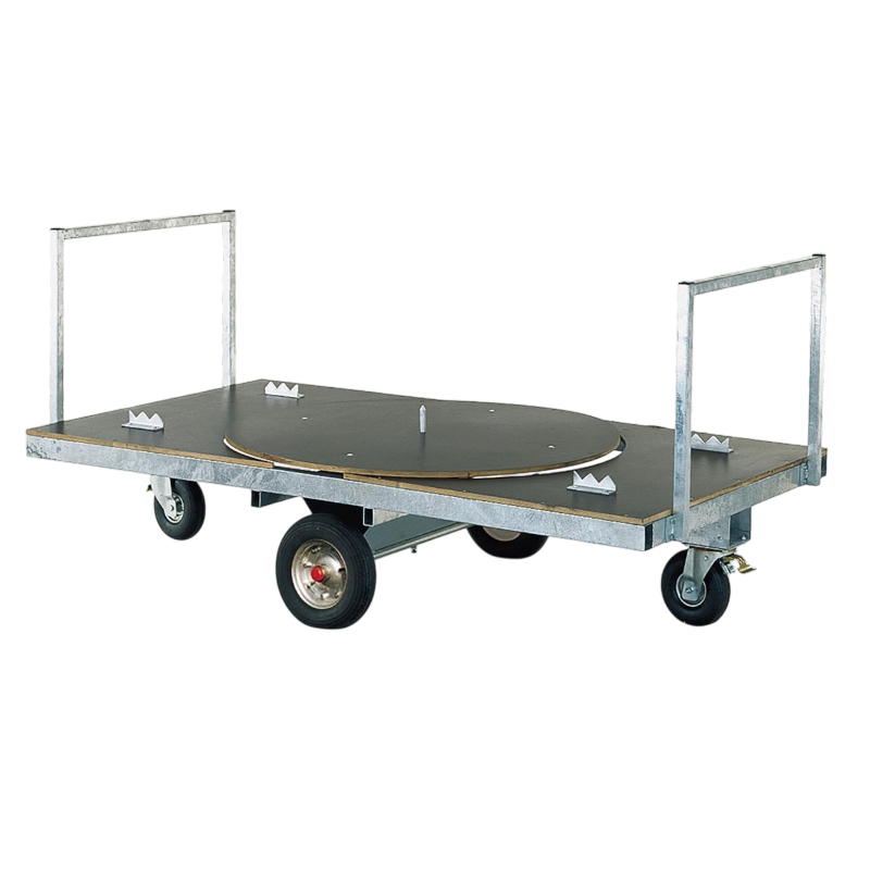 Combi Jumbo platte wagen met draaischijf, 140x250 cm