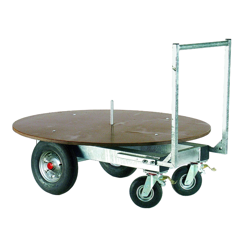 Ronde balen transportwagen