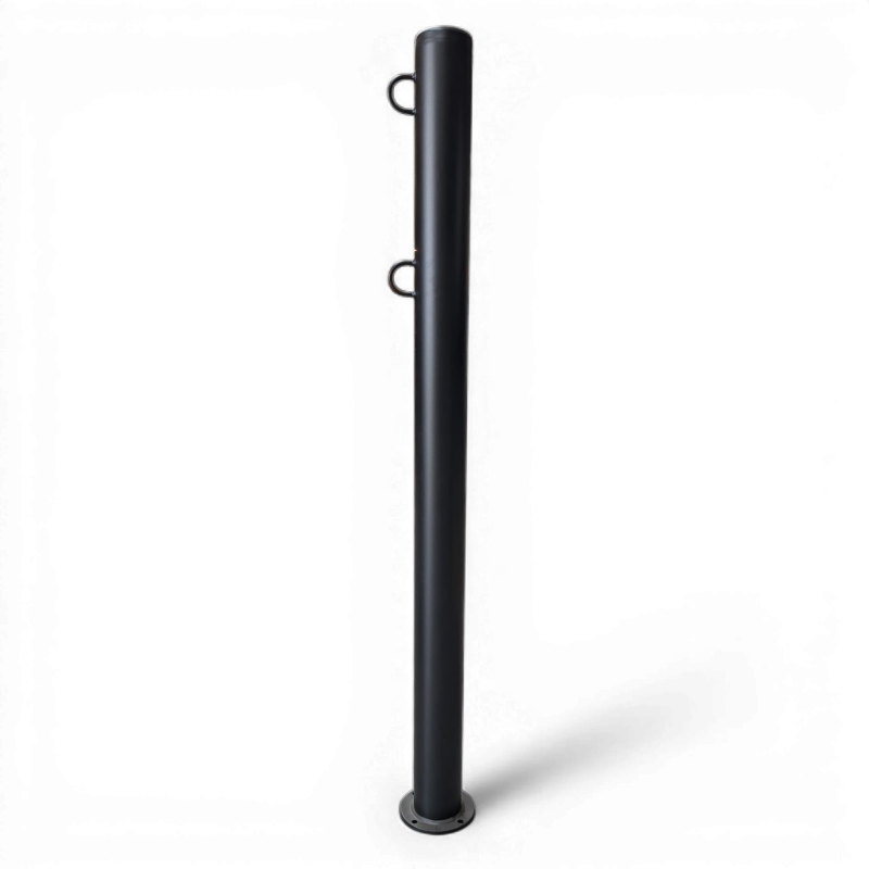 Wasplaatspaal zwart gecoat Ø127mm/190cm dicht