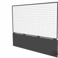 Drijfhek met maasrooster en rubberflap
