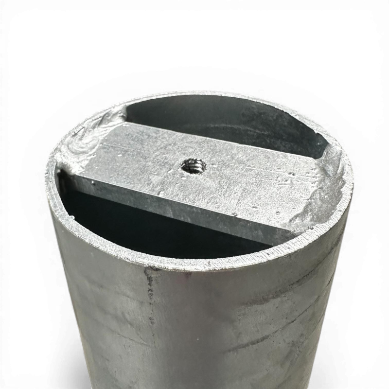 Wasplaatspaal gegalvaniseerd Ø127mm/190cm open - Afbeelding 2