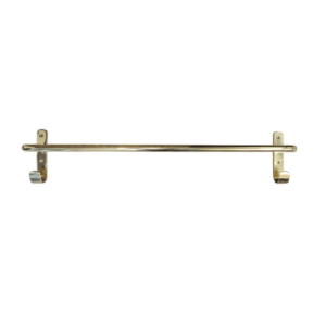 Dekenbeugel L met 2 haken, messing