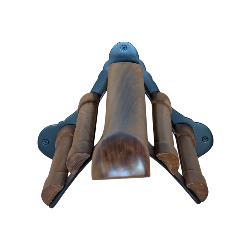 Luxe zadeldrager hout met zwart - Afbeelding 2