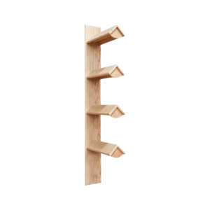 Zadelsteun wandmodel – beukenhout – voor 4 zadels