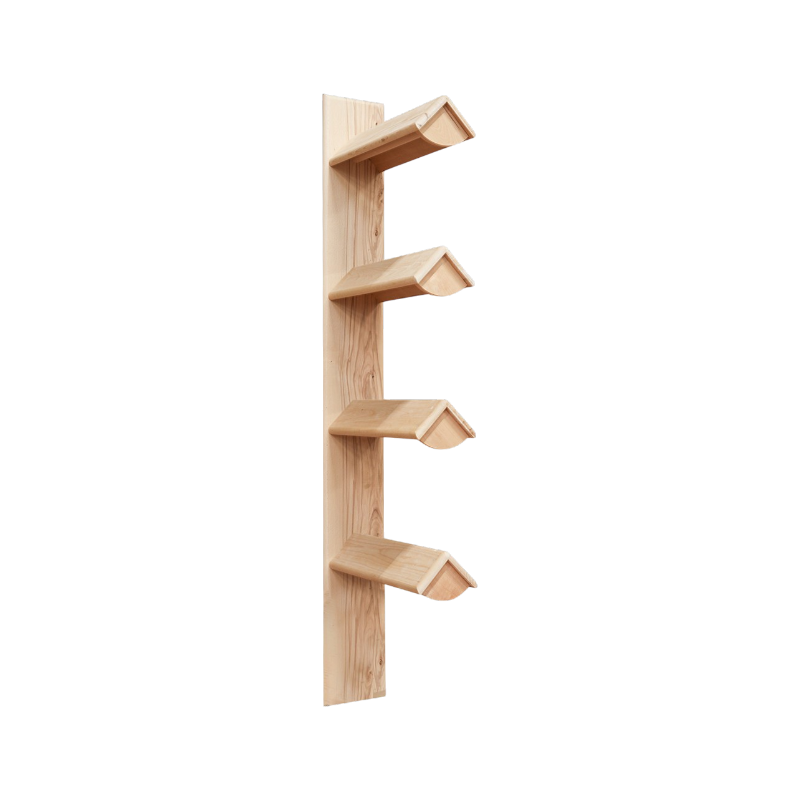 Zadelsteun wandmodel - beukenhout - voor 4 zadels